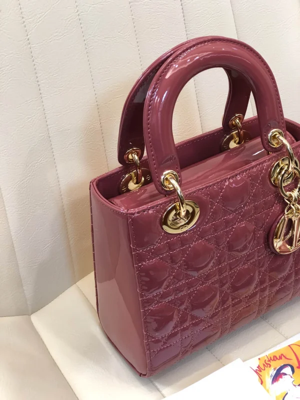 ABCDior Calf Lacquered Rattan Tote Size 20 x 16.5 x 8cm - Image 6